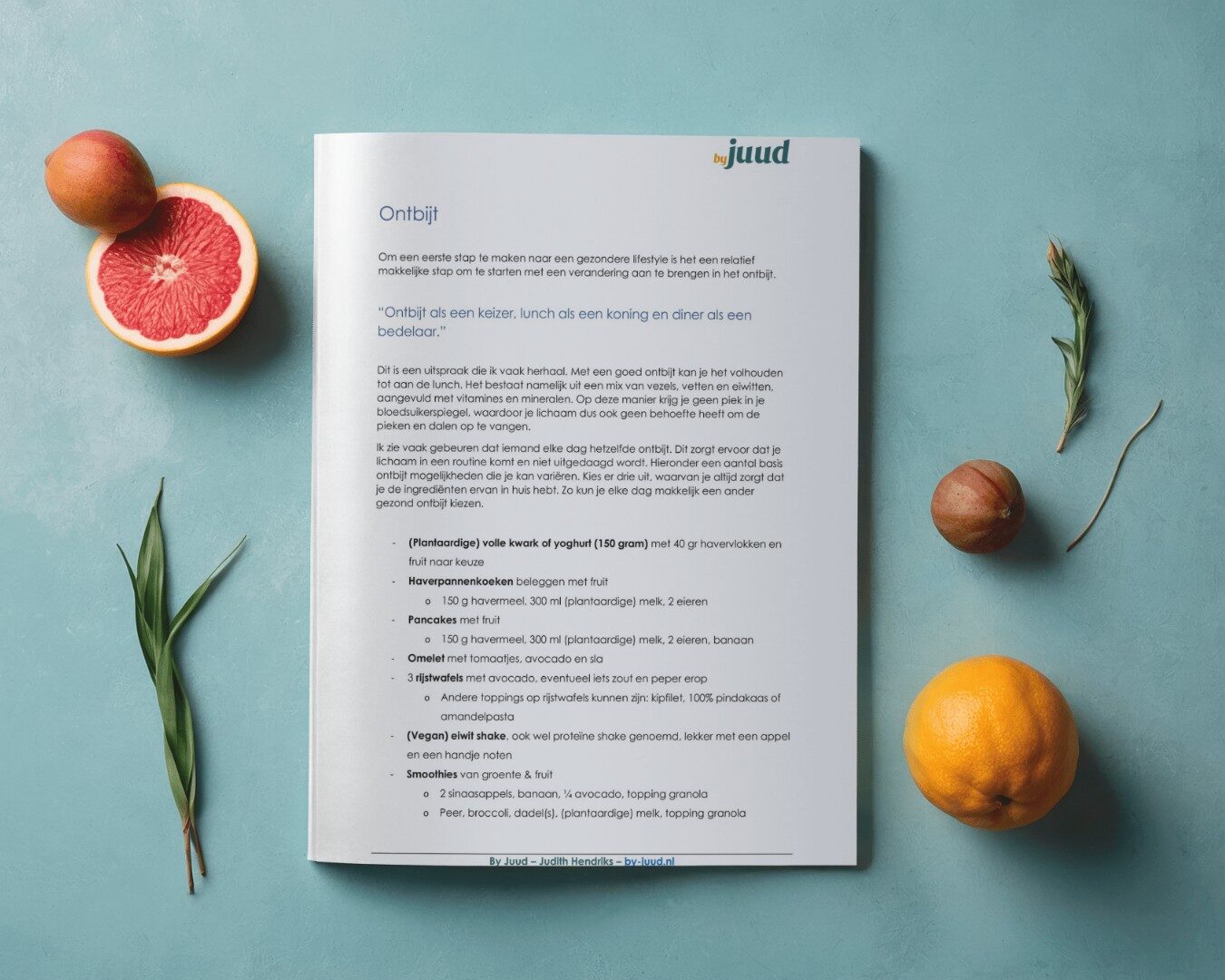 Ontbijtgids By Juud Mockup Weggever Ontbijtgids